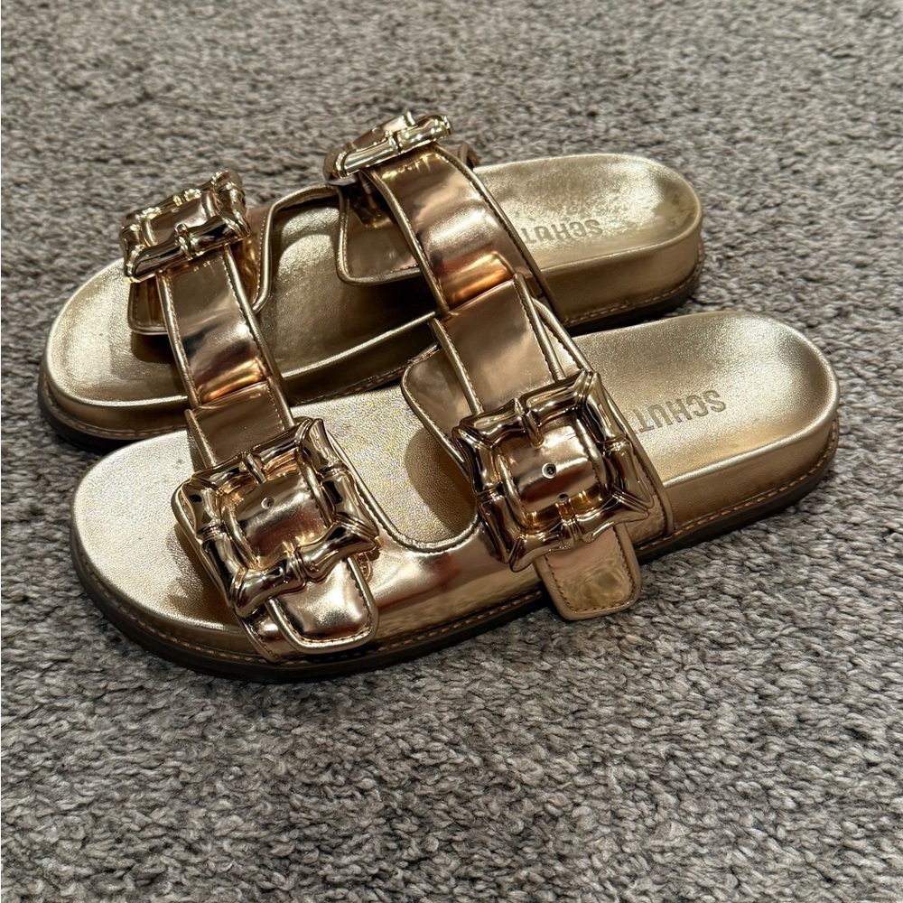 Schutz Enola Gold Sporty Sandal